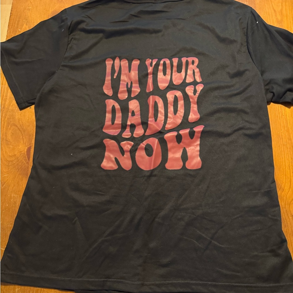 Black T-Shirt with Red Print